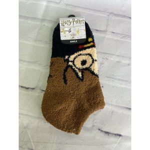 Harry Potter Fuzzy Soft Chenille Low Cut Ankle Socks 1 Pair Shoe Size 5-11 NEW